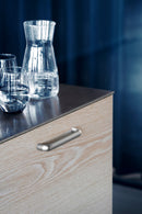 Satin Steel "Vibe" Cup Knob and Drawer Pull