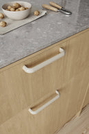 Ivory White "Vibe" Cup Knob and Drawer Pull