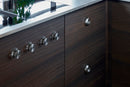 Satin Steel "Vibe" Cup Knob and Drawer Pull