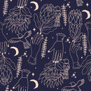 Dark Wallpaper with Hands Contours