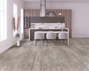 SPC Vinyl Rigid Core 7" Width 60" RL, 7mm Thick, 1.5mm IXPE Axiom Frost, Victorum Floors - Mazzia Collection kitchen view