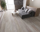 SPC Vinyl Rigid Core 7" Width 60" RL, 7mm Thick, 1.5mm IXPE Axiom Frost, Victorum Floors - Mazzia Collection living room view 3