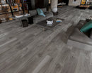 SPC Vinyl Rigid Core 7" Width 60" RL, 7mm Thick, 1.5mm IXPE Idyllic Smoke, Victorum Floors - Mazzia Collection living room view 3