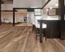 SPC Vinyl Rigid Core 7" Width 60" RL, 7mm Thick, 1.5mm IXPE Lithe Sequoia, Victorum Floors - Mazzia Collection living room view 2