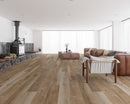 SPC Vinyl Rigid Core 7" Width 60" RL, 7mm Thick, 1.5mm IXPE Noble Fawn, Victorum Floors - Mazzia Collection sitting and living room view