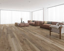 SPC Vinyl Rigid Core 7" Width 60" RL, 7mm Thick, 1.5mm IXPE Noble Fawn, Victorum Floors - Mazzia Collection sitting and living room view 3