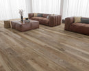 SPC Vinyl Rigid Core 7" Width 60" RL, 7mm Thick, 1.5mm IXPE Noble Fawn, Victorum Floors - Mazzia Collection sitting and living room view 2