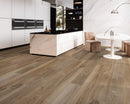SPC Vinyl Rigid Core 7" Width 60" RL, 7mm Thick, 1.5mm IXPE Noble Fawn, Victorum Floors - Mazzia Collection sitting and kitchen view