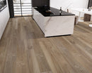 SPC Vinyl Rigid Core 7" Width 60" RL, 7mm Thick, 1.5mm IXPE Noble Fawn, Victorum Floors - Mazzia Collection sitting and kitchen view 2