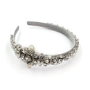 Vintage Bride Bejeweled Asymmetrical Headband Tiara | Royalty Crown Party or Bridal Hair Accessory