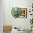 Liora Swirl Disc Green Glass Chandelier