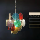 Colored Disc Glass Chandelier