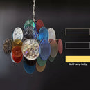 Round Colored Glass Chandelier