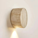 Vintage Round Travertine Wall Lamp