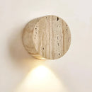 Vintage Round Travertine Wall Lamp