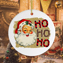 Vintage Santa Ho Ho Ho Christmas Ornament