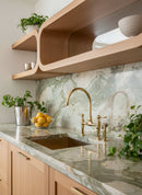 Vintage Unlacquered Brass Bridge faucet 8"