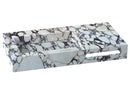 Calacatta Viola Handcrafted Marble Wall Mount Bathroom Sink - Hidden Drain Towel Holder