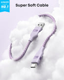 Anker USB-A to USB-C Cable (3 ft/6 ft, Upcycled-Braided)