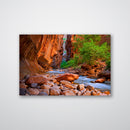 Virgin River Zion National Park Print Metal Wall Art – Utah Scenic Canyon Wall Decor