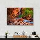 Virgin River Zion National Park Print Metal Wall Art – Utah Scenic Canyon Wall Decor