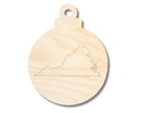 Unfinished Wood Etched Virginia Ornament Shape | Paint By Line Crafts | up to 30" DIY
