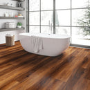 SPC Vinyl Rigid Core 7" Width 60" RL, 6mm Thick, 1.5mm IXPE Vivid Copper, Veritas - Mazzia Collection bath view 2