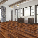 SPC Vinyl Rigid Core 7" Width 60" RL, 6mm Thick, 1.5mm IXPE Vivid Copper, Veritas - Mazzia Collection bath view 3