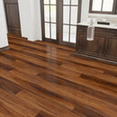 SPC Vinyl Rigid Core 7" Width 60" RL, 6mm Thick, 1.5mm IXPE Vivid Copper, Veritas - Mazzia Collection bath view