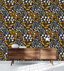White and Yellow Flowers and Leaves Wallpaper