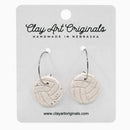 Volleyball Hoop Polymer Clay Earrings | Clay Art Originals