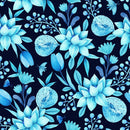 Dark Wallpaper with Blue Pattern