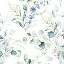 Fashionable Green Watercolor Leaves Wallpaper Smart