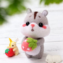 Hamster with Strawberry Needle Felting Kit by Wizardi F07N8-126