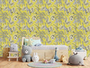 Giraffe on Yellow Wallpaper