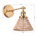 1-Light Modern Golden Wall Scone Light with Wooden Beads