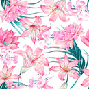 Modish Pink Lilies Wallpaper Fashionable