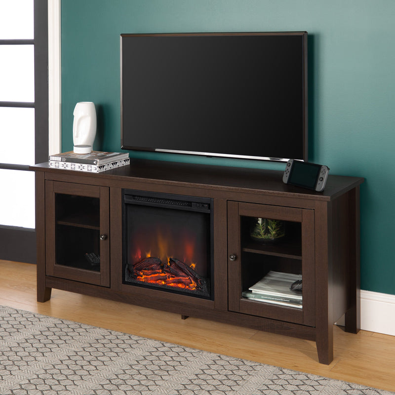 58" Traditional Electric Fireplace TV Stand