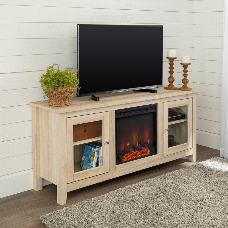 58" Traditional Electric Fireplace TV Stand