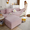 L Shape Couch Covers Stretch Slipcovers Furniture Protector with 1pcs Free Pillowcases