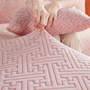 L Shape Sectional Sofa Cover Soft Stretch Furniture Protector Couch Slipcover with 1pcs Free Pillowcases