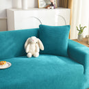 Grid Textured Stretch Sofa Cover, Soft Elastic Slipcover for Couch Protection