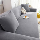 Grid Textured Stretch Sofa Cover, Soft Elastic Slipcover for Couch Protection
