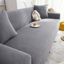 Grid Textured Stretch Sofa Cover, Soft Elastic Slipcover for Couch Protection