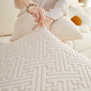 Polar Fleece Couch Cushion Covers, Stretch Sofa Seat Cushion Covers, Elastic Furniture Protector for Pets, Kid