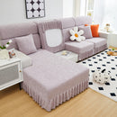Elastic Skirted Couch Cushion Covers for 1/2/3/4-Seater Sofas, Furniture Protector for Pets, Kids
