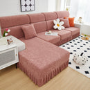 Elastic Skirted Couch Cushion Covers for 1/2/3/4-Seater Sofas, Furniture Protector for Pets, Kids