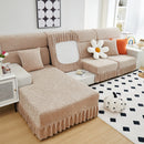 Elastic Skirted Couch Cushion Covers for 1/2/3/4-Seater Sofas, Furniture Protector for Pets, Kids