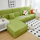 Elastic Skirted Couch Cushion Covers for 1/2/3/4-Seater Sofas, Furniture Protector for Pets, Kids