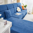 Sofa Seat Cover, Sunflower Patterned Elastic Skirted Couch Cushion Covers for 1/2/3/4-Seater Sofas